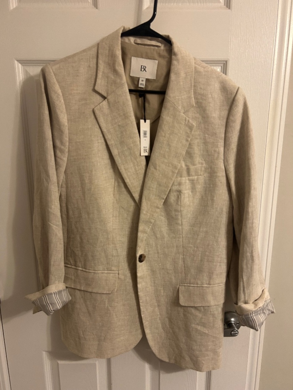 Banana Republic Linen Blend Beige Blazer